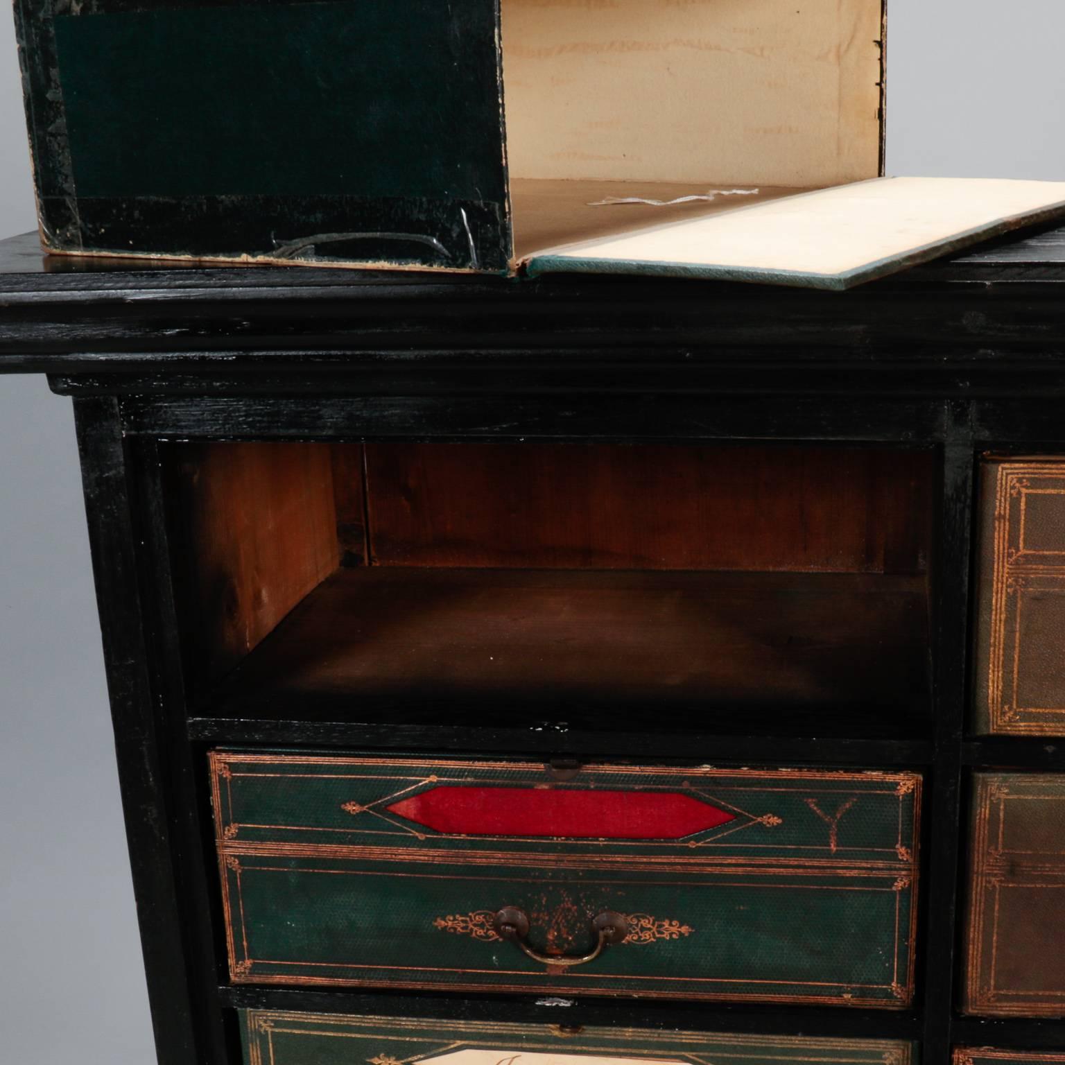 Late 19th Century French Ebonized Oak Linen Chest In Good Condition In Troy, MI