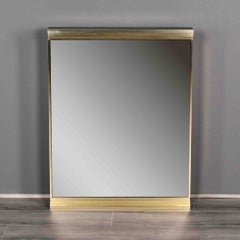 Mid-Century Stepped Brass Mirror
