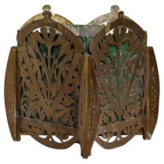 French Cut Metal Art Nouveau Jardinière