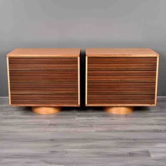 Mid Century Italian Four Drawer Chests - Pair