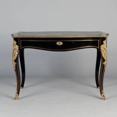 19th Century Regency Style Ebonised and Gilt Writing Desk