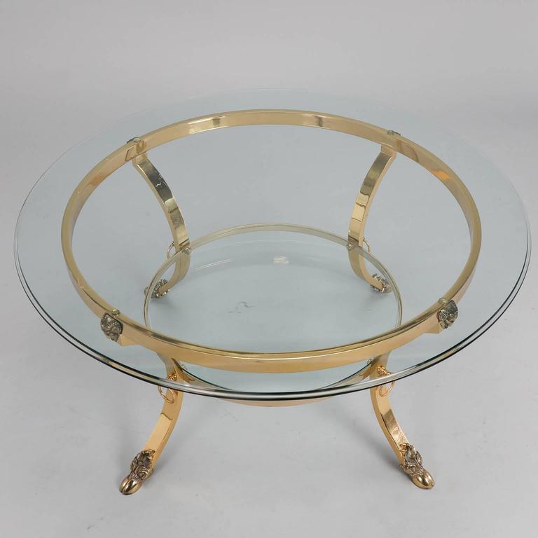20th Century Mid-Century Spanish Neoclassical Ram’s Foot Cocktail Table For Sale
