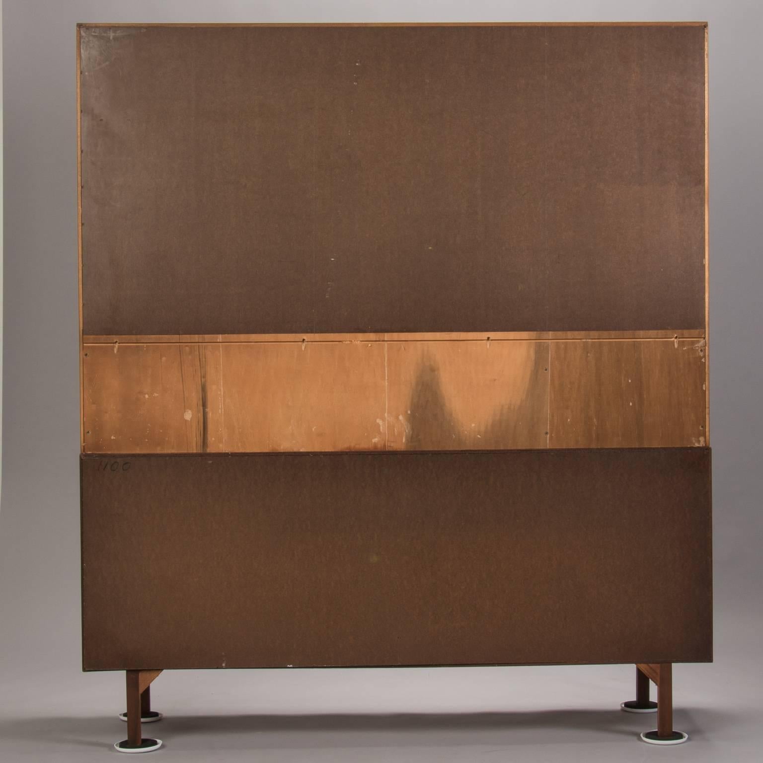20th Century Martin Borenstein for Dillingham Esprit Walnut Cabinet with Caned Door