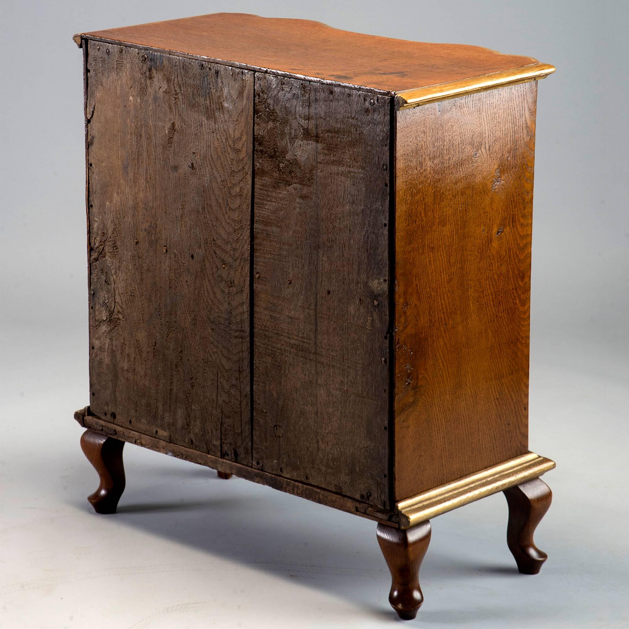 Brass 19th Century Danish Chest of Drawers with Gilt Detailing