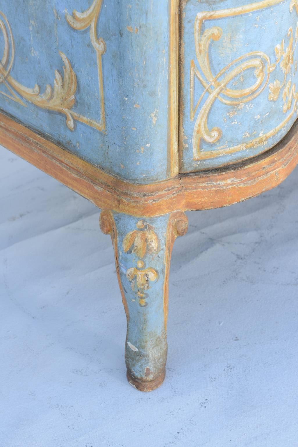 18th Century and Earlier Hand-Painted Venetian 18th Century Commode