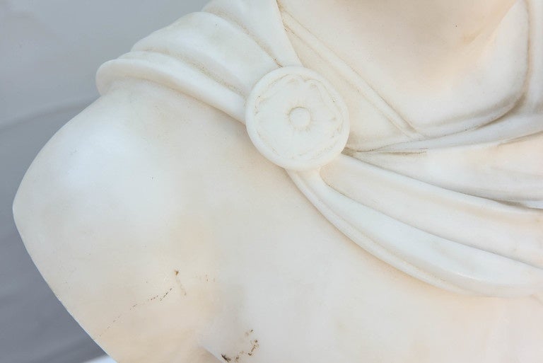 19th Century Neoclassical Marble Bust of Apollo