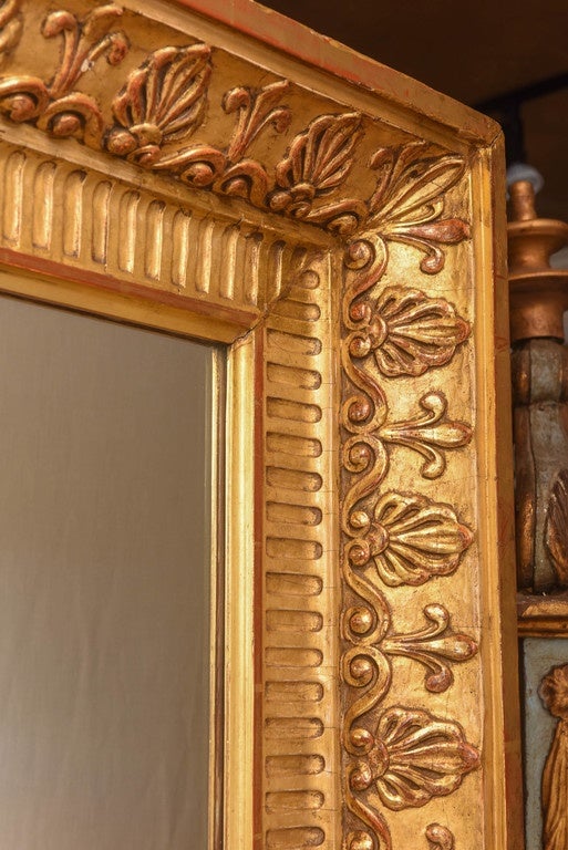 18th/19th Century Giltwood French Napoleon III Mirror For Sale 2