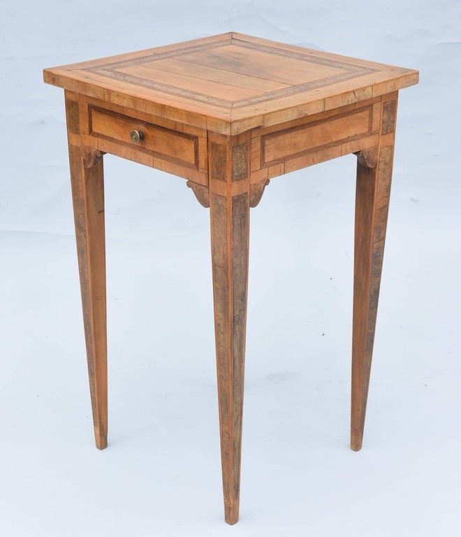 Northern Italian 19th Century Olivewood Accent Table 6