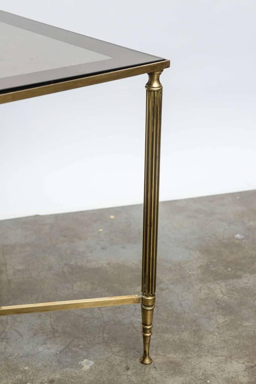 Brass Three-Piece Jansen Style Cocktail Table