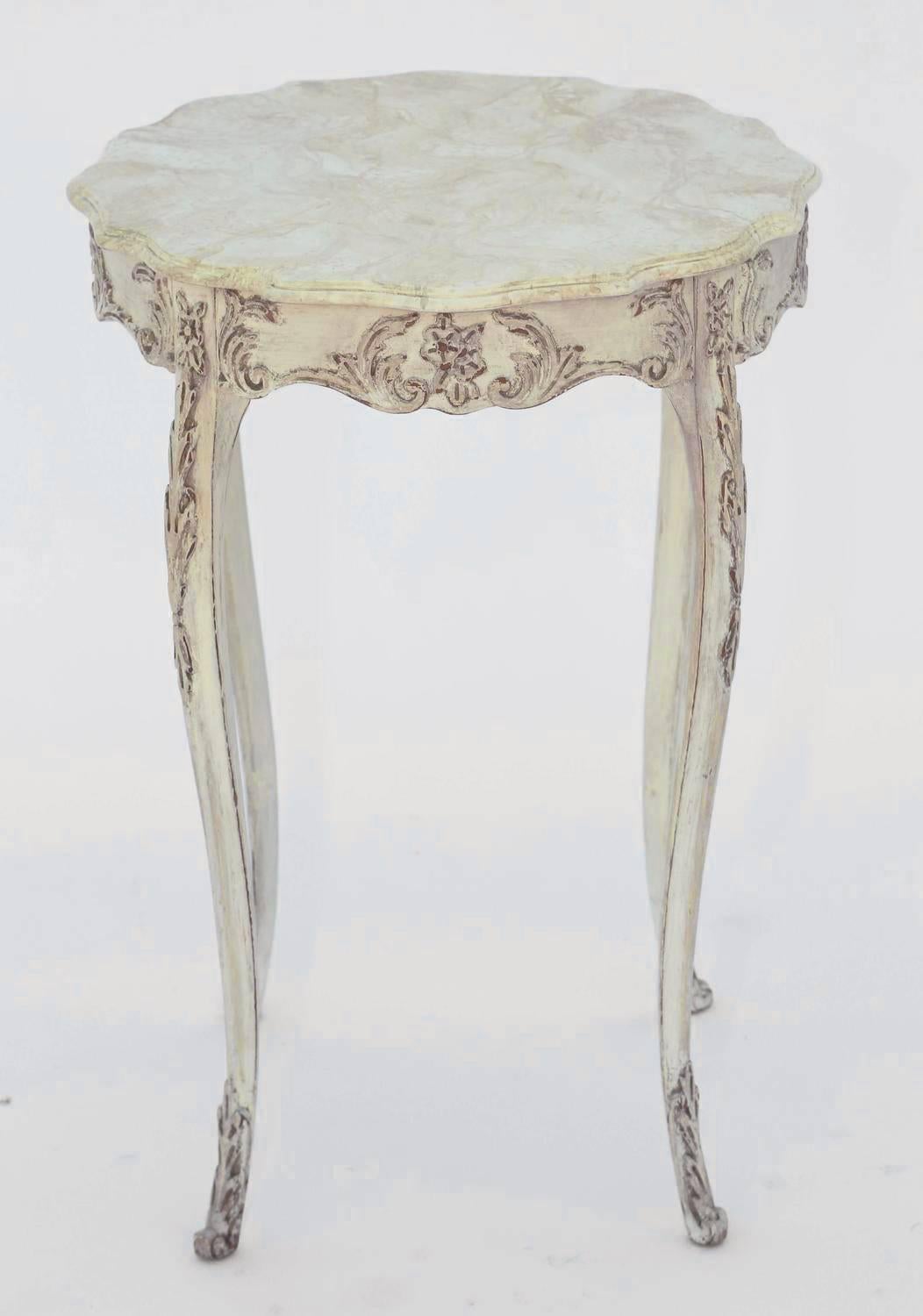 Painted French Louis XV Occasional Table 1