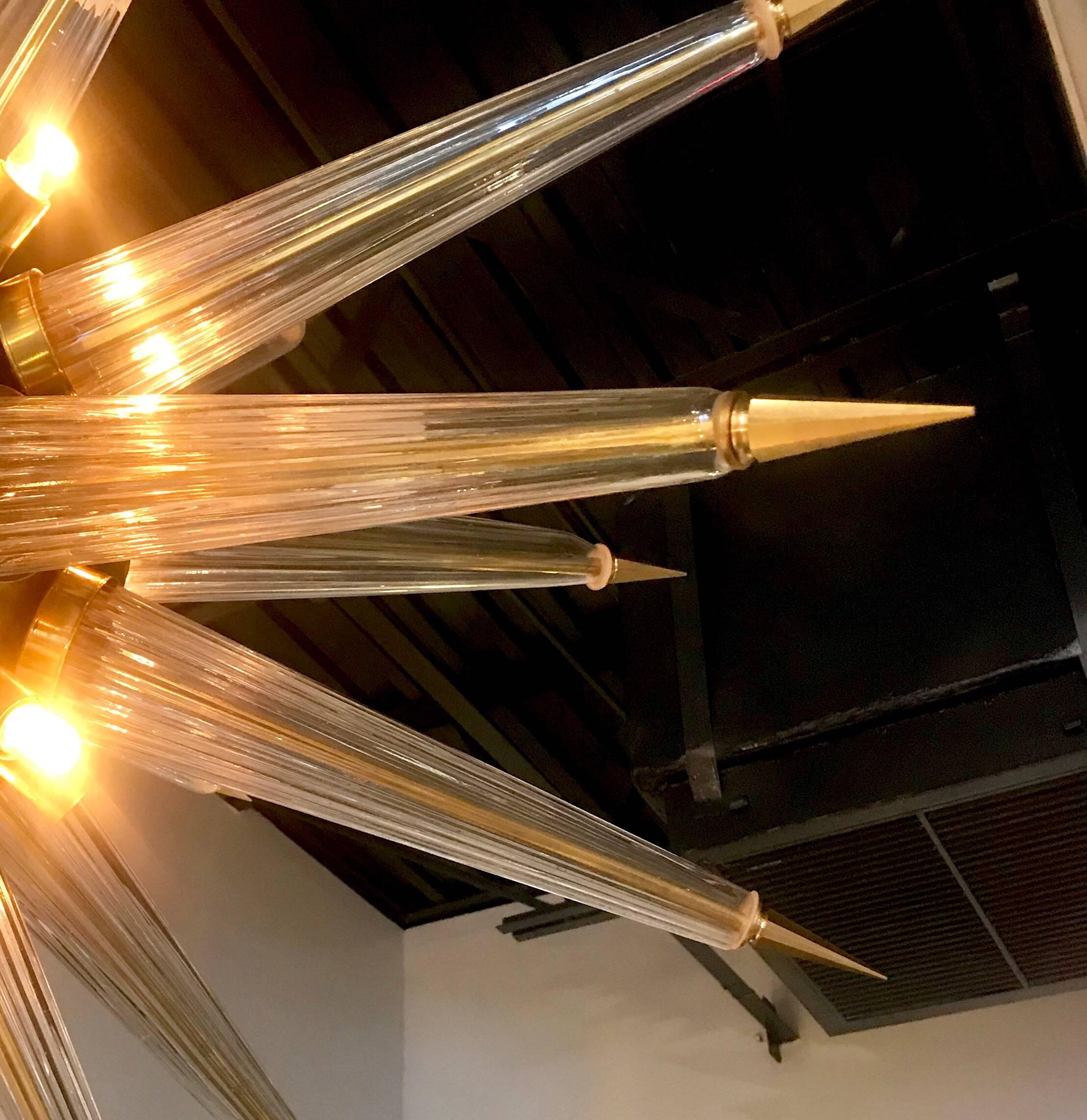 Midcentury Murano Glass Sputnik Chandelier In Good Condition In Miami, FL
