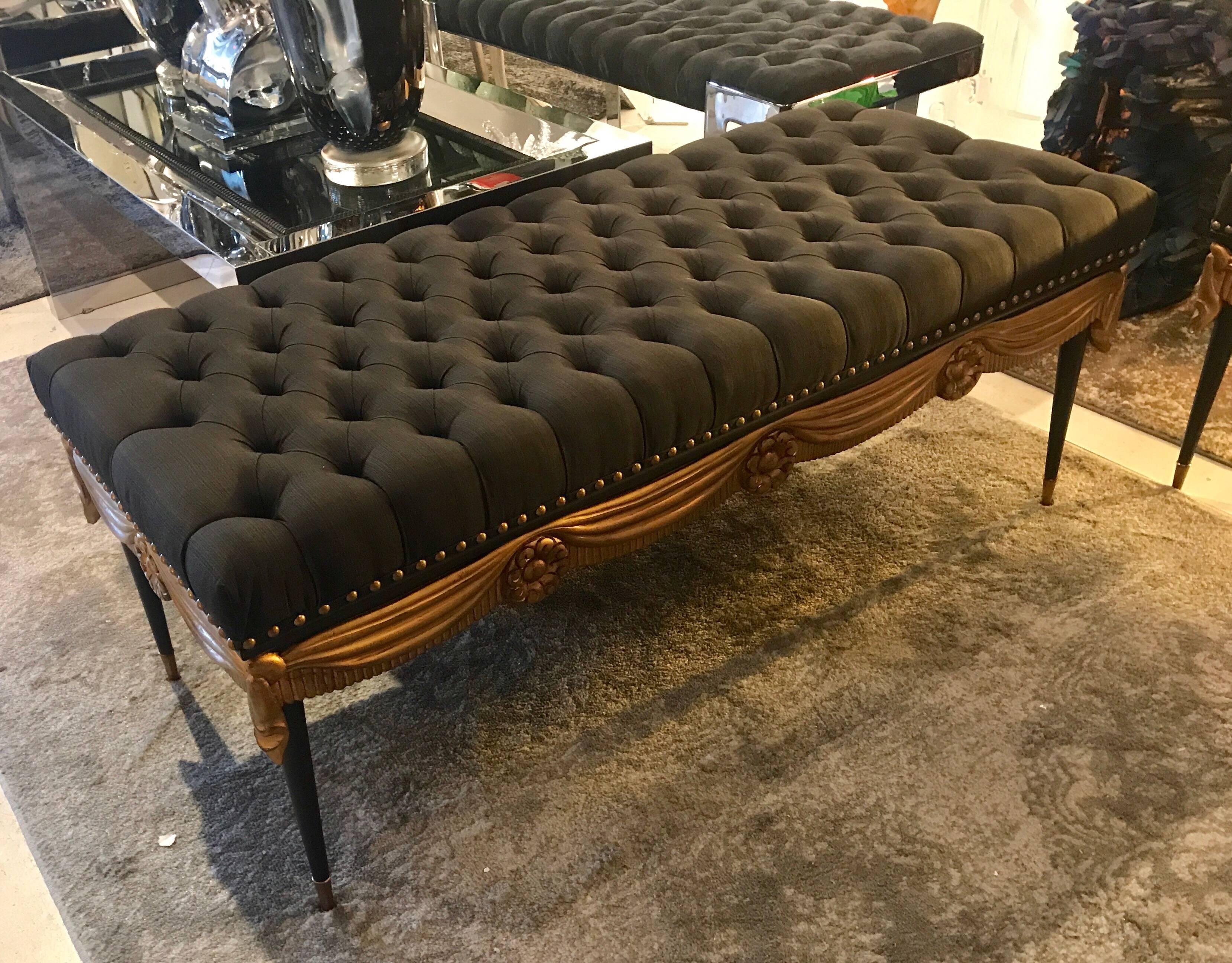 Mid-20th Century Pair of Midcentury Maison Jansen Benches