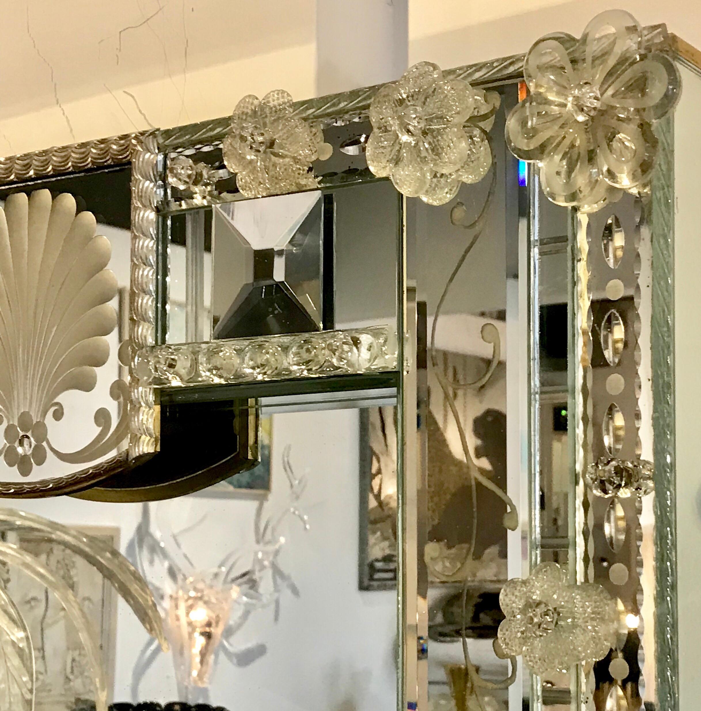 Stunning  Mid-Century Venetian Mirror 4
