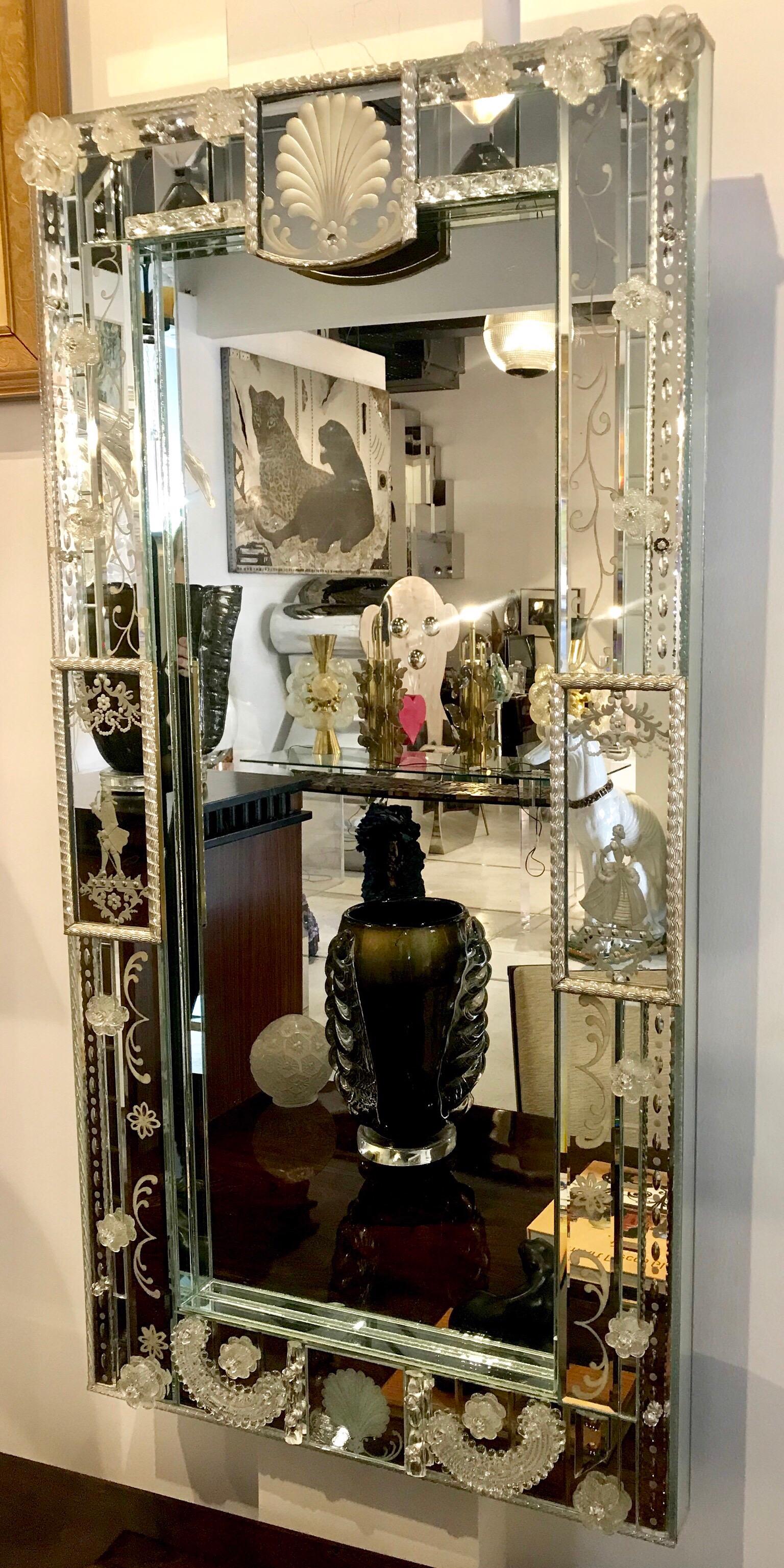 Stunning  Mid-Century Venetian Mirror 8