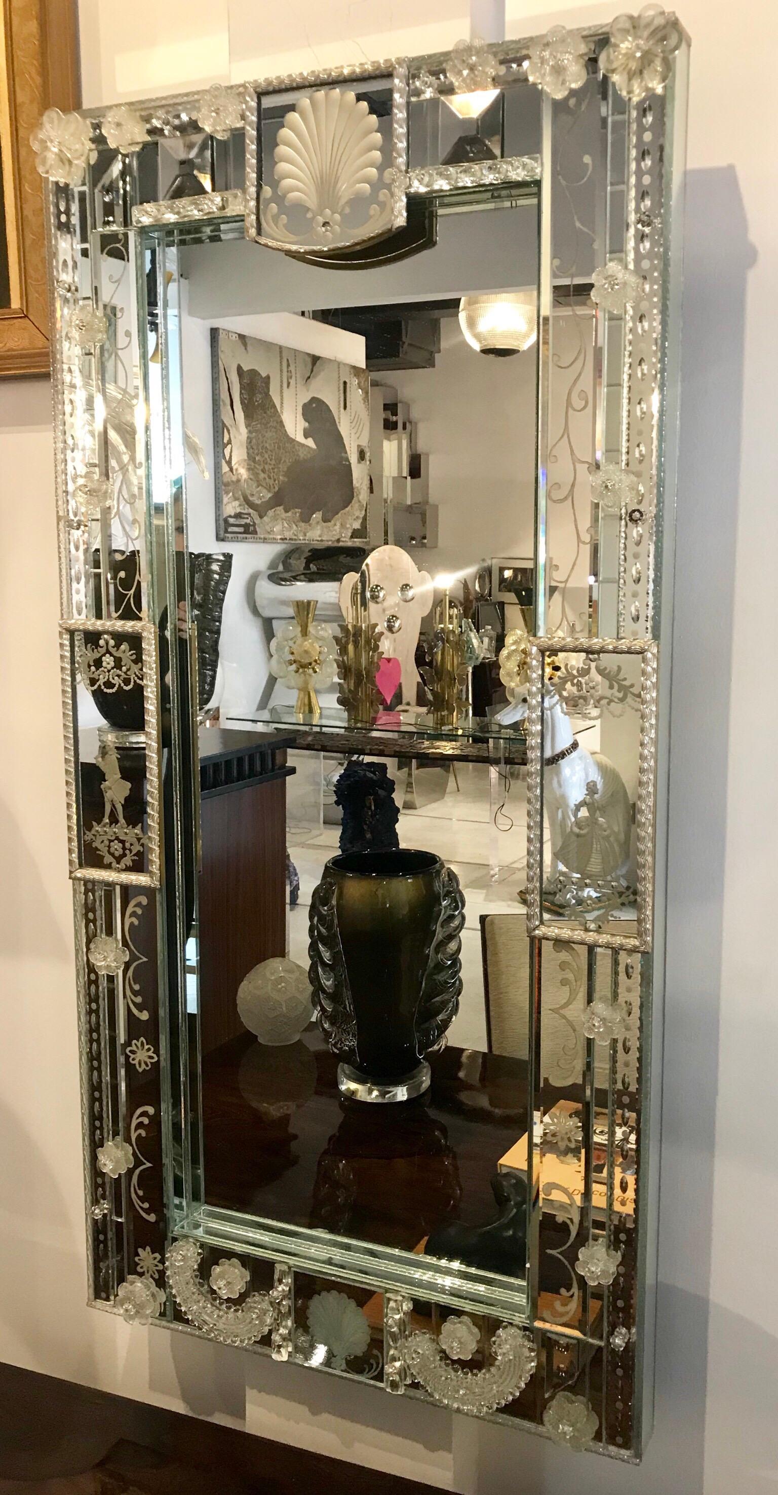 Stunning  Mid-Century Venetian Mirror 10