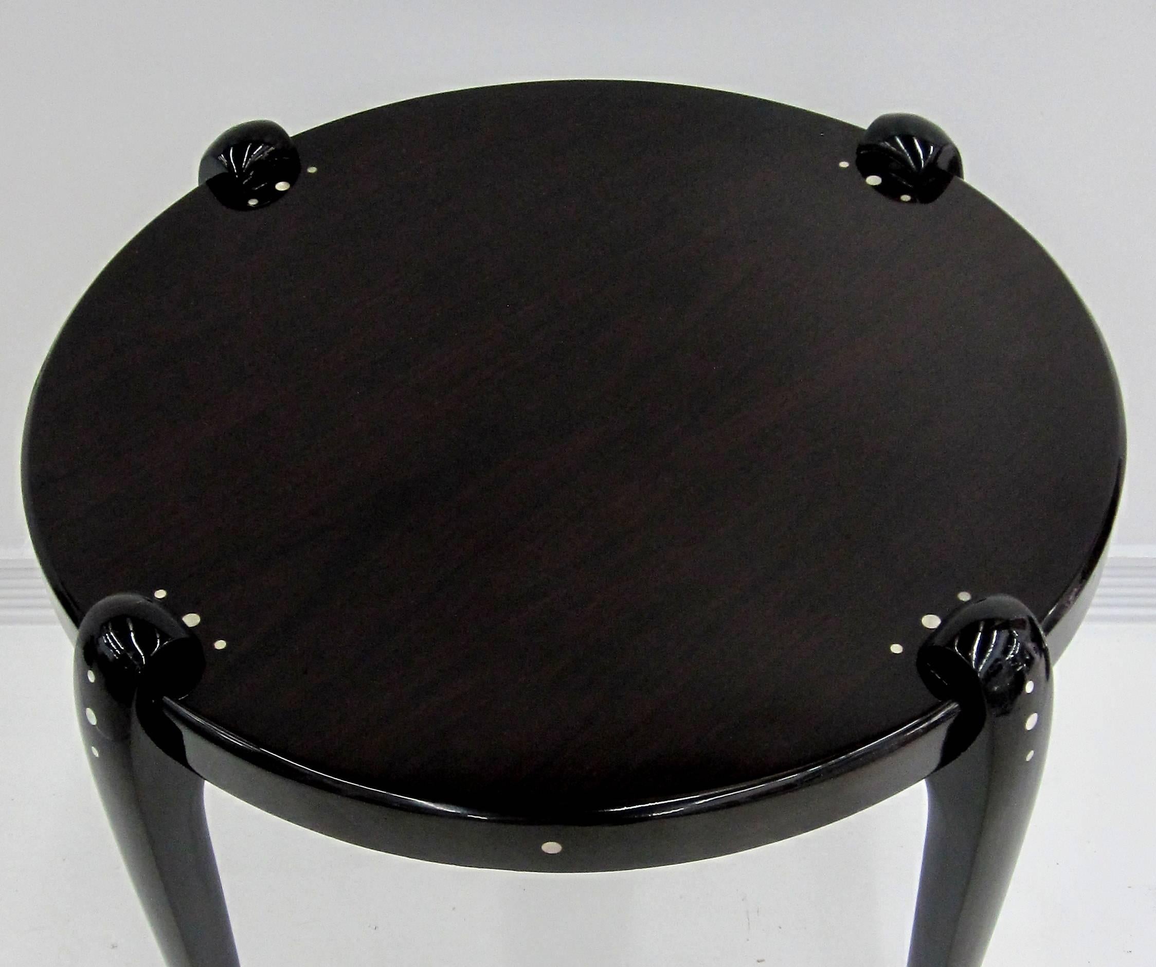 Polished  Sleek French Art Deco Table  by Jallot