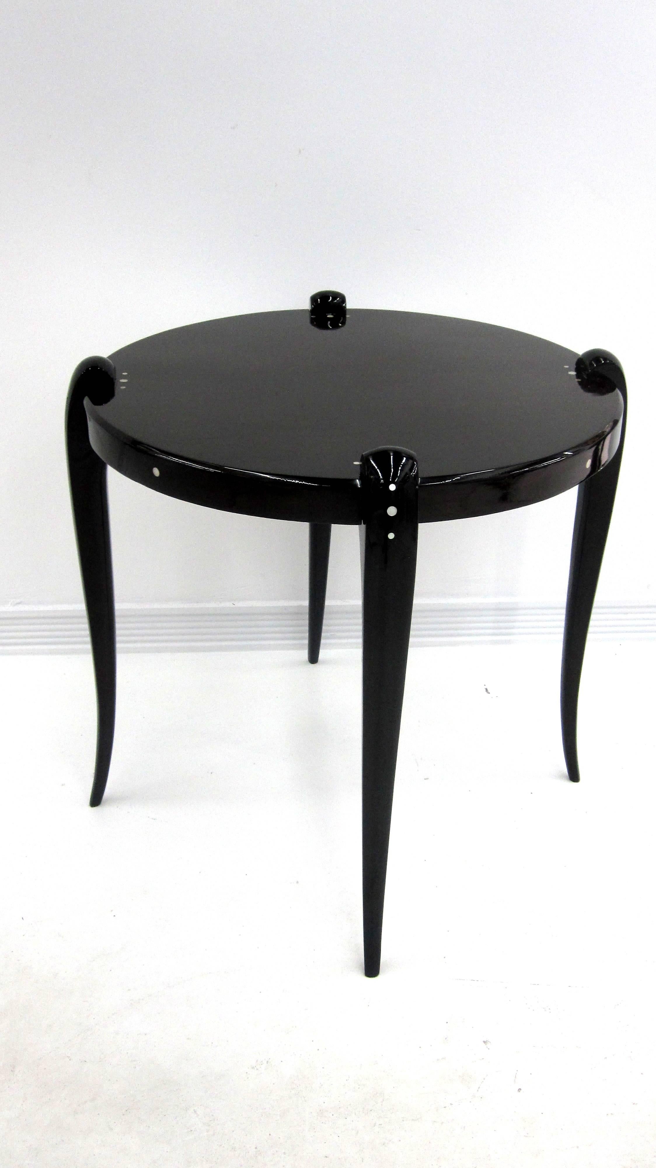 Mahogany  Sleek French Art Deco Table  by Jallot