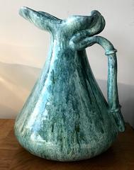 Mid-Century Signed Marcello Fantoni Glazed Ceramic Vase Pitcher