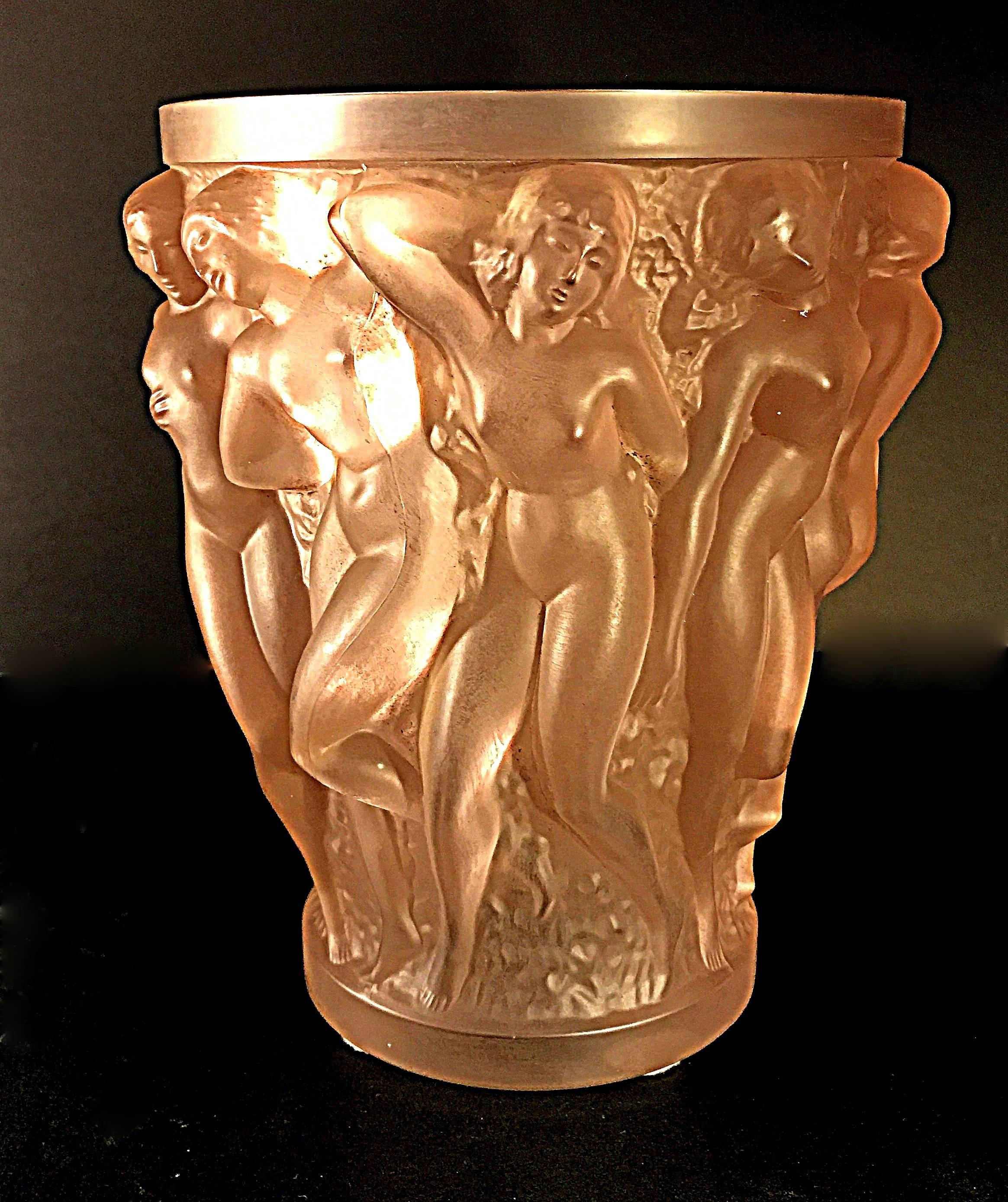 Modern Lalique Bacchantes Vase