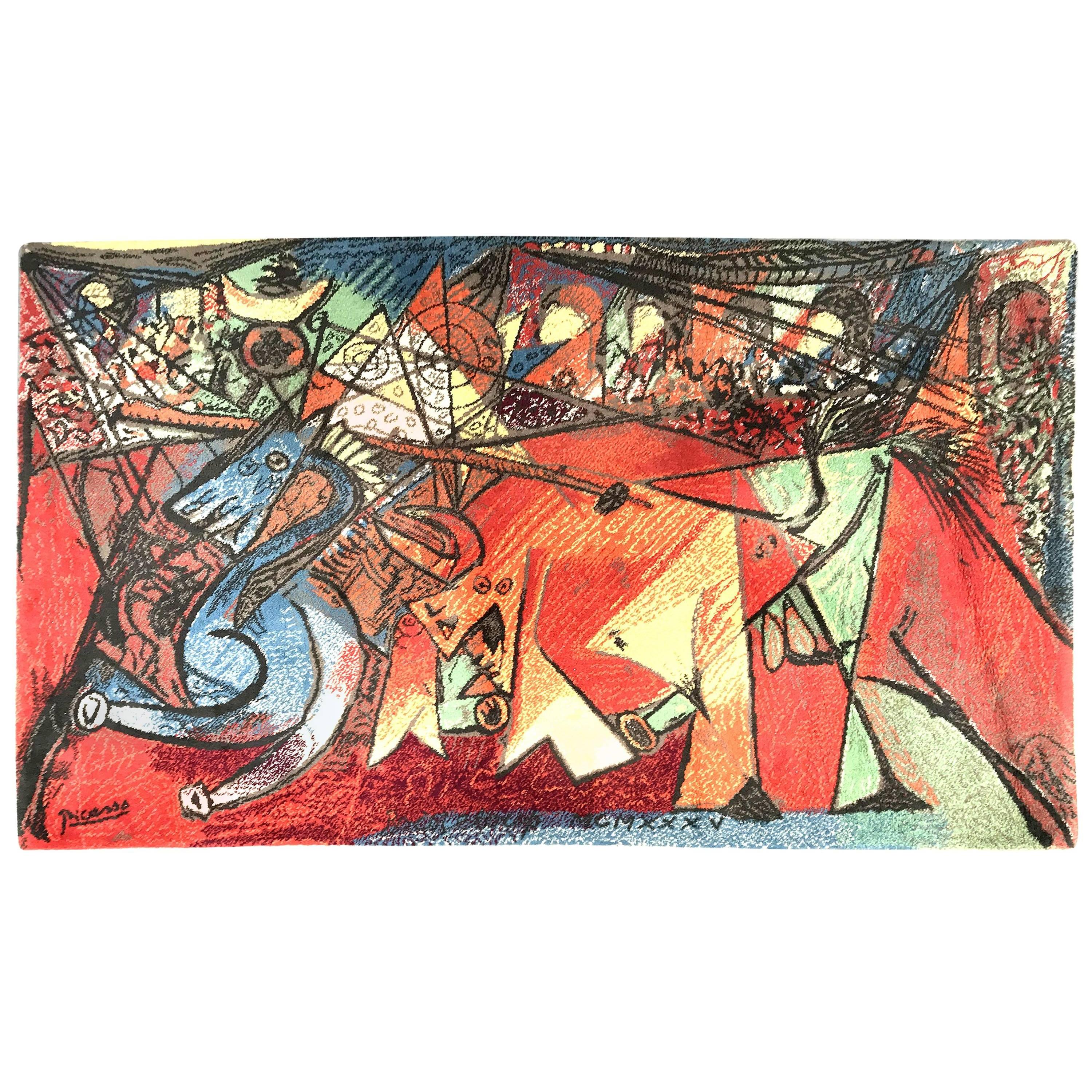 Tapis « Running of the Bulls » (La course des taureaux) de Pablo Picasso par Ege Art Rug en vente