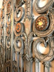 Art Deco Cast Steel Architectural Panels with Bronze and Copper Inserts