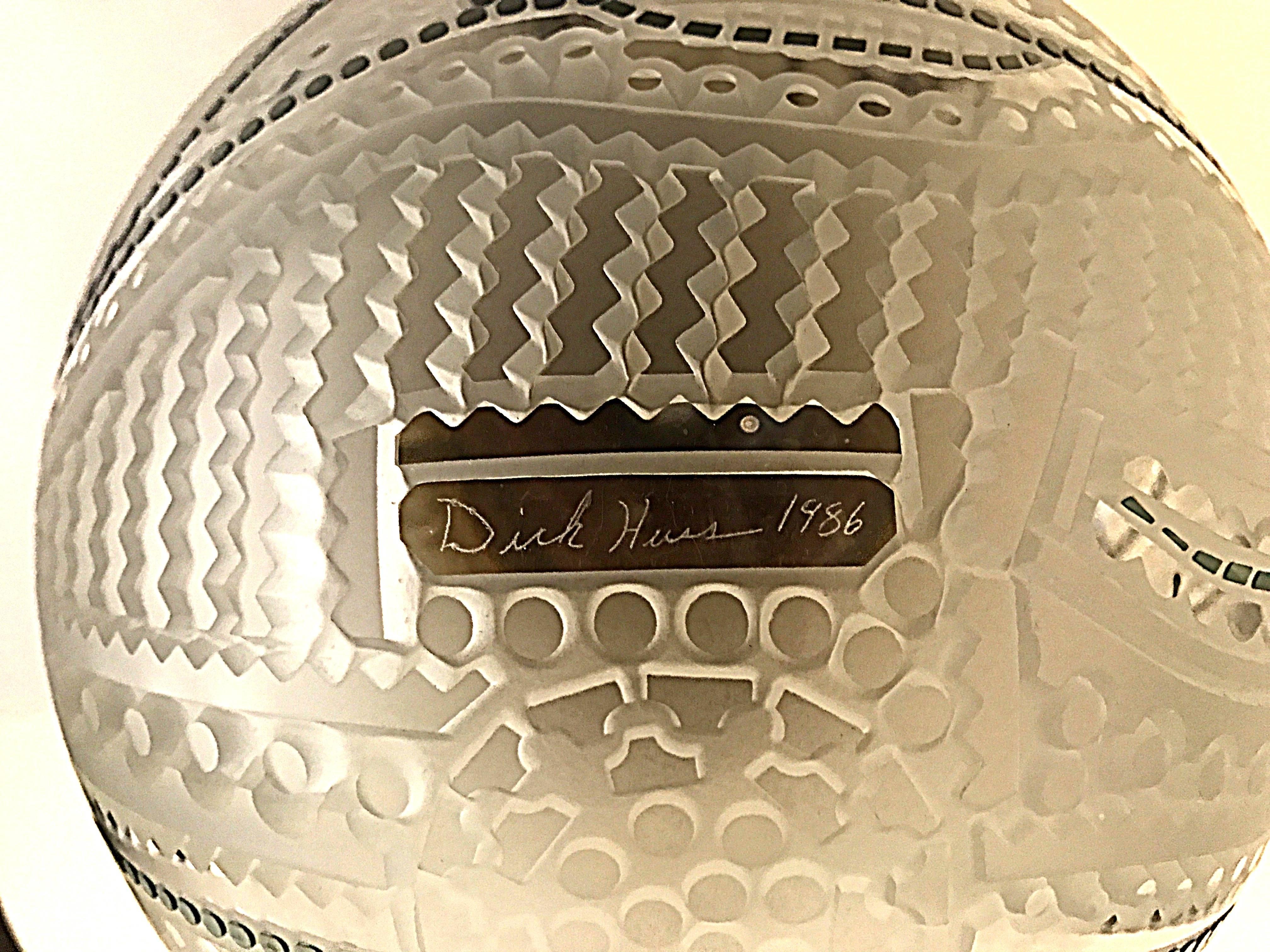 Unique Art Glass Vessel by Dick Huss In Good Condition In Miami, FL