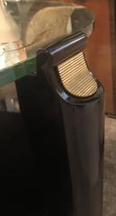 French Art Deco Coffee Table in Exotic Wood with Églomisé Mirror Top