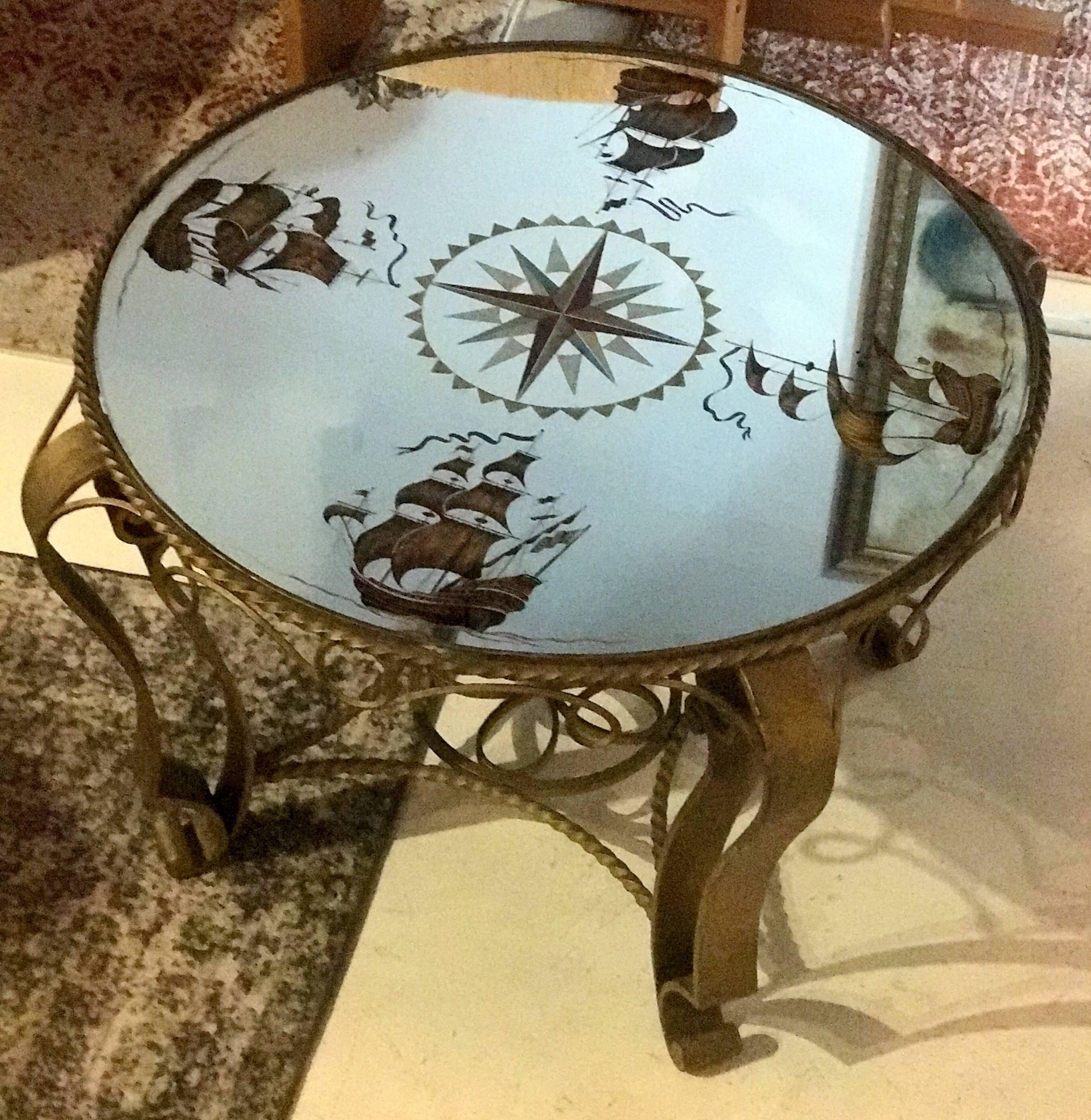 round nautical coffee table