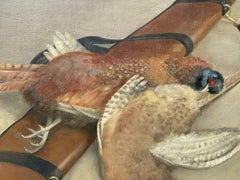 Signed Original Sporting Still Life Oil Painting of Pheasants by D. Cookson