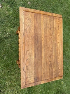 18th Century George III Style Golden Oak Side Table with Two Drawers