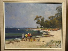 Harold Scott Australian Coastal Beach Landscape Signed Oil Painting