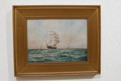 William M. Birchall Original Marine Nautical Maritime Watercolour Oil Painting