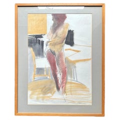Albert L. Hammonds Original Watercolour and Pastel of a Standing Nude Figure