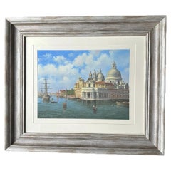 Adrian Rigby Original British Watercolour Venetian Canal Scene Painting Signed