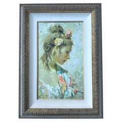 José Royo – Signierte Serigraphie in limitierter Auflage auf Karton, „Claveles Li“, Mitte des Jahrhunderts