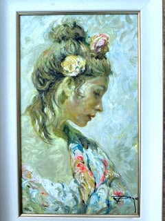 José Royo – Signierte Serigraphie in limitierter Auflage auf Karton, „Claveles Li“, Mitte des Jahrhunderts