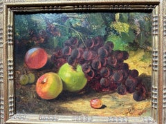 Gertrude J. Barnes 19th Century Still Life Oil Painting of Fruit
