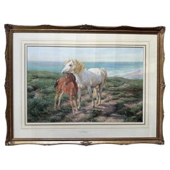 Henry William Banks Davis RA Original Watercolour Painting of Horses