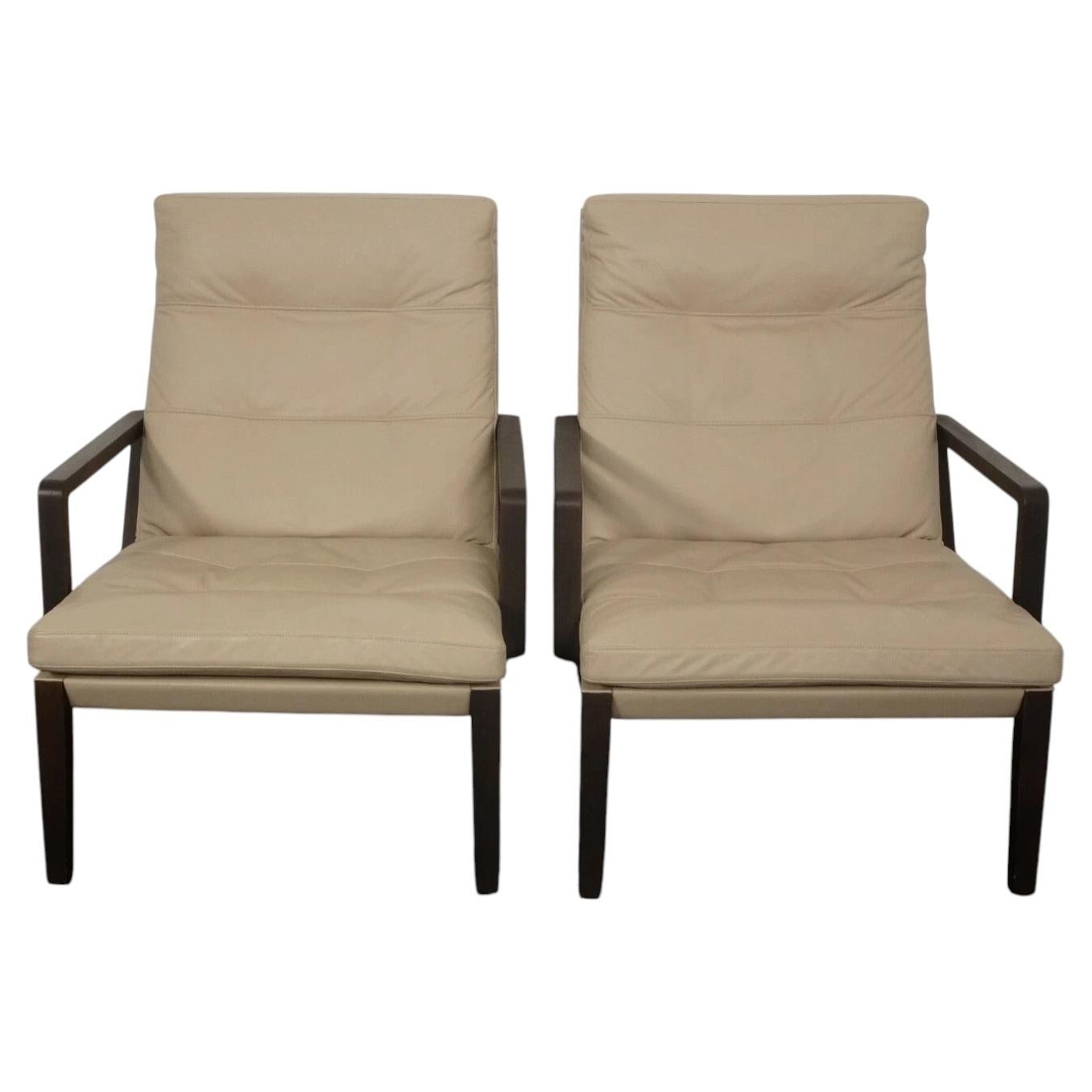 Paire de fauteuils design « Andoo » de Walter Knoll, créés par EOOS, en cuir en vente