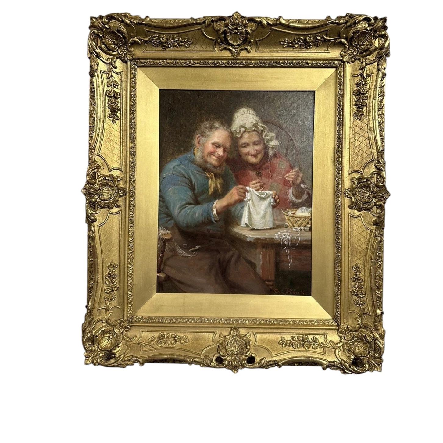 Edwin Thomas Roberts (1840–1917) Original-Ölgemälde auf Leinwand im Angebot