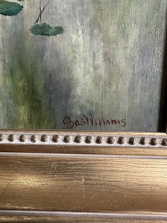 Edward C. Williams Original Oil Painting on Canvas, Watermill & Spring Blossom