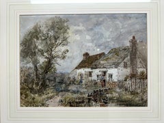 Edmund Wimperis Victorian Watercolour Painting of a Rural Cottage 19th Century