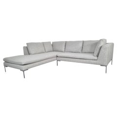 Divano componibile, chaise longue e modulo schienale Charles di B&B Italia