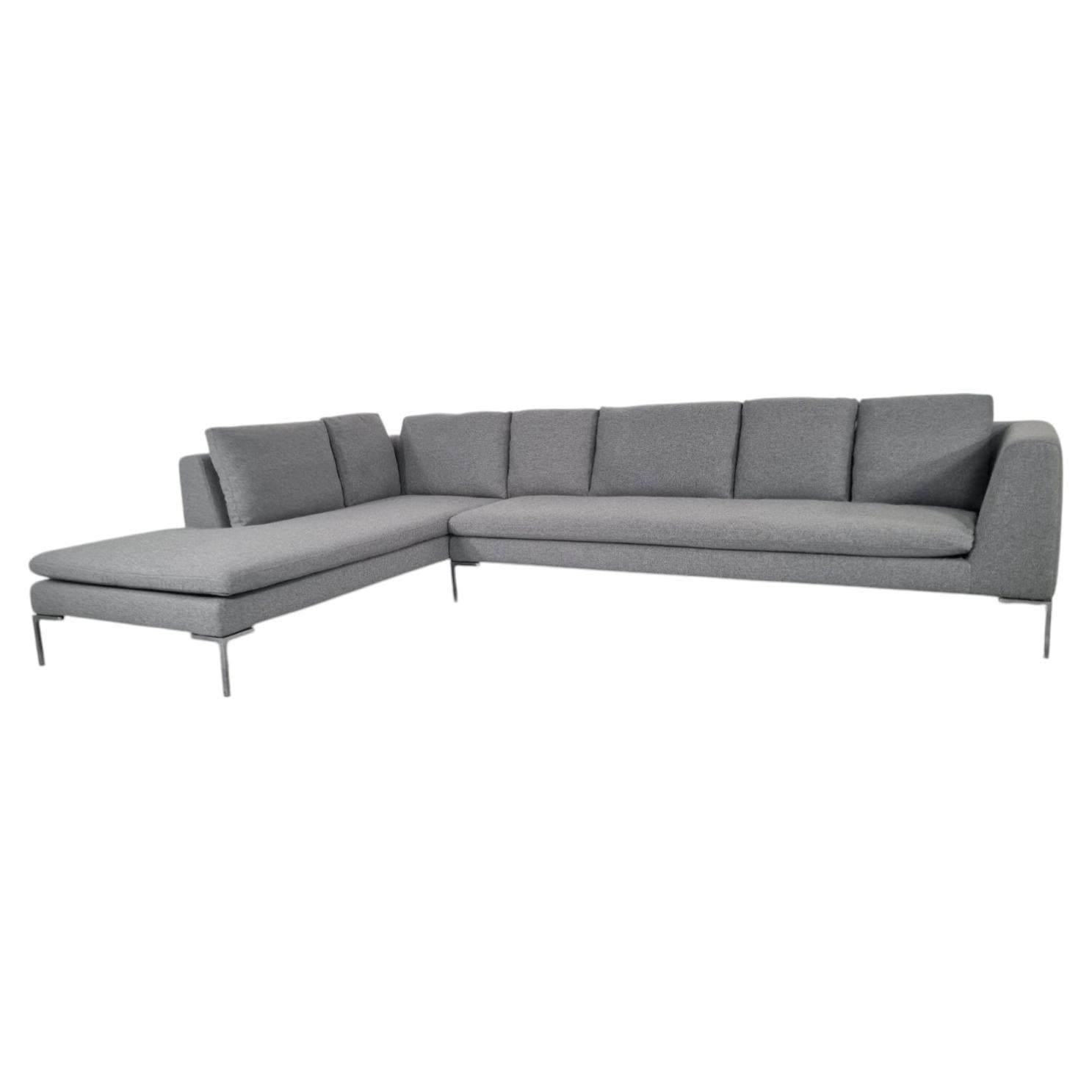 B&B Italia Charles L-Shaped Designer Sectional Sofa by Antonio Citterio