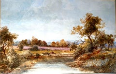 Albert Pollitt Landscape with Sheep Watercolour Painting Early 20th Century
