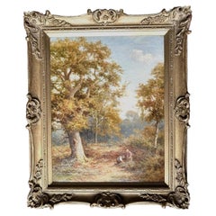 John Bates Noel Forest Landscape Oil Painting, Early 20th Century
