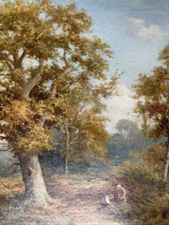 John Bates Noel Forest Landscape Oil Painting, Early 20th Century