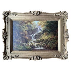 Leonard Mellor Forest Creek Landscape Oil on Board Painting Signed