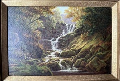 Leonard Mellor Forest Creek Landscape Oil on Board Painting Signed