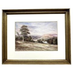 David Cox Landscape with Castle and Sheep, Signed Watercolour Mid 19th Century